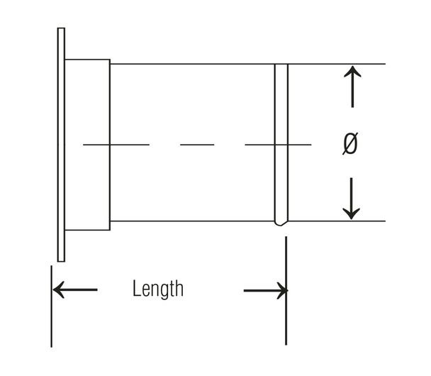 Adapter Angle Flange Galv 14ga 13 QF L= 5.00