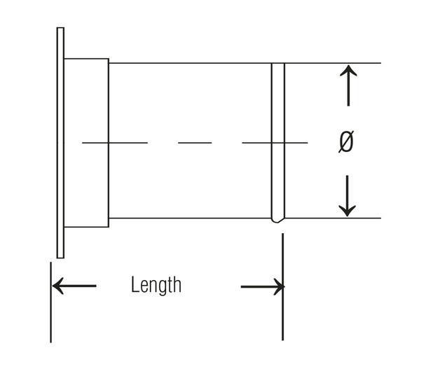 Adapter Angle Flange Galv 14ga 19 QF L= 5.00