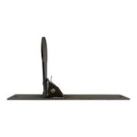 Base construction detail showing AR500 steel popper frame and staking holes used to secure target directly into ground for added stability.