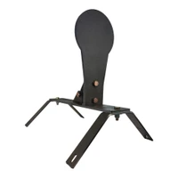 Magnum Auto Popper steel target system assembled on reinforced base with AR500 face plate designed for long-range magnum rifle training at outdoor shooting range.
