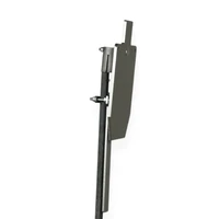 Close-up detail of zinc-plated T-post hanger and AR500 steel mounting connection showing CNC laser-cut edges and secure tool-free attachment system.