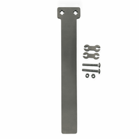 20-inch AR500 T-Post Protector panels mounted on steel fence post shielding target stand from low pistol and rifle impacts at outdoor shooting range
