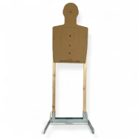 Cardboard Stand configured for ShootSteel Cardboard target use demonstrating stable impact absorption and secure 2x2 mounting during live fire shooting session