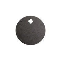5 inch Steel round target absorbing rifle impact on outdoor range with visible ring reaction and minimal movement during centerfire shooting practice session