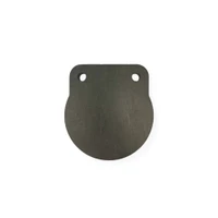 Steel gong target suspended by chain mount system showing traditional hanging configuration for reactive shooting feedback and audible hit confirmation