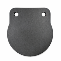 Close-up view of AR500 steel edge on 6-inch gong target showing laser-cut finish and subtle surface patina from storage before painting.