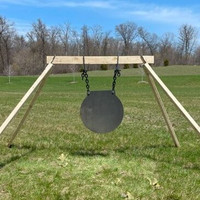 ShootSteel 3/8 inch AR500 16 inch round gong target complete package