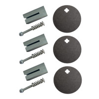 1/2" Steel Target 5" Static T Post Hanger 3-Pack of Targets