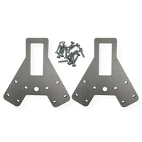 Rear view of steel plate rack showing structural 2x4 frame support and hanger brackets designed for stability during repeated impacts.