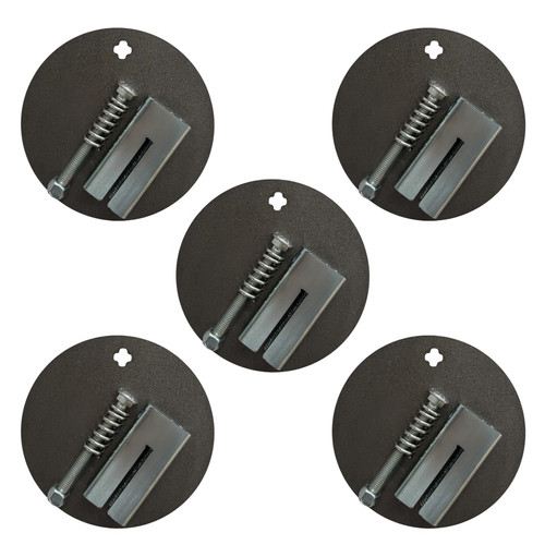 3/8" AR500 Steel 8" Static and T Post Hanger 5-Pack