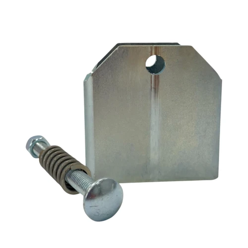 Heavy-wall steel Static Target Hanger mounted on outdoor steel stand supporting AR500 target for rifle and pistol range training use