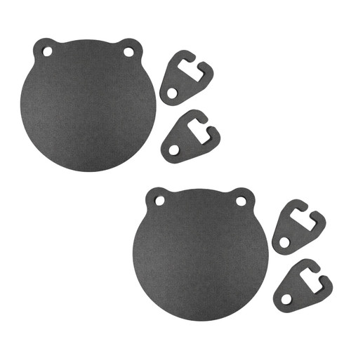 ShootSteel 1/2 inch AR500 8 inch steel gong target hanging on T-post