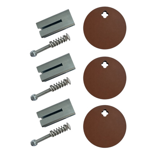 Premium 1/2" Steel- 5" Static T Post Hanger 3-Pack