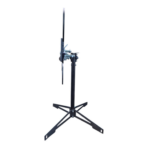 Adjustable counterweight system on Shoot Steel Polish Plate Rack for dynamic target rotation