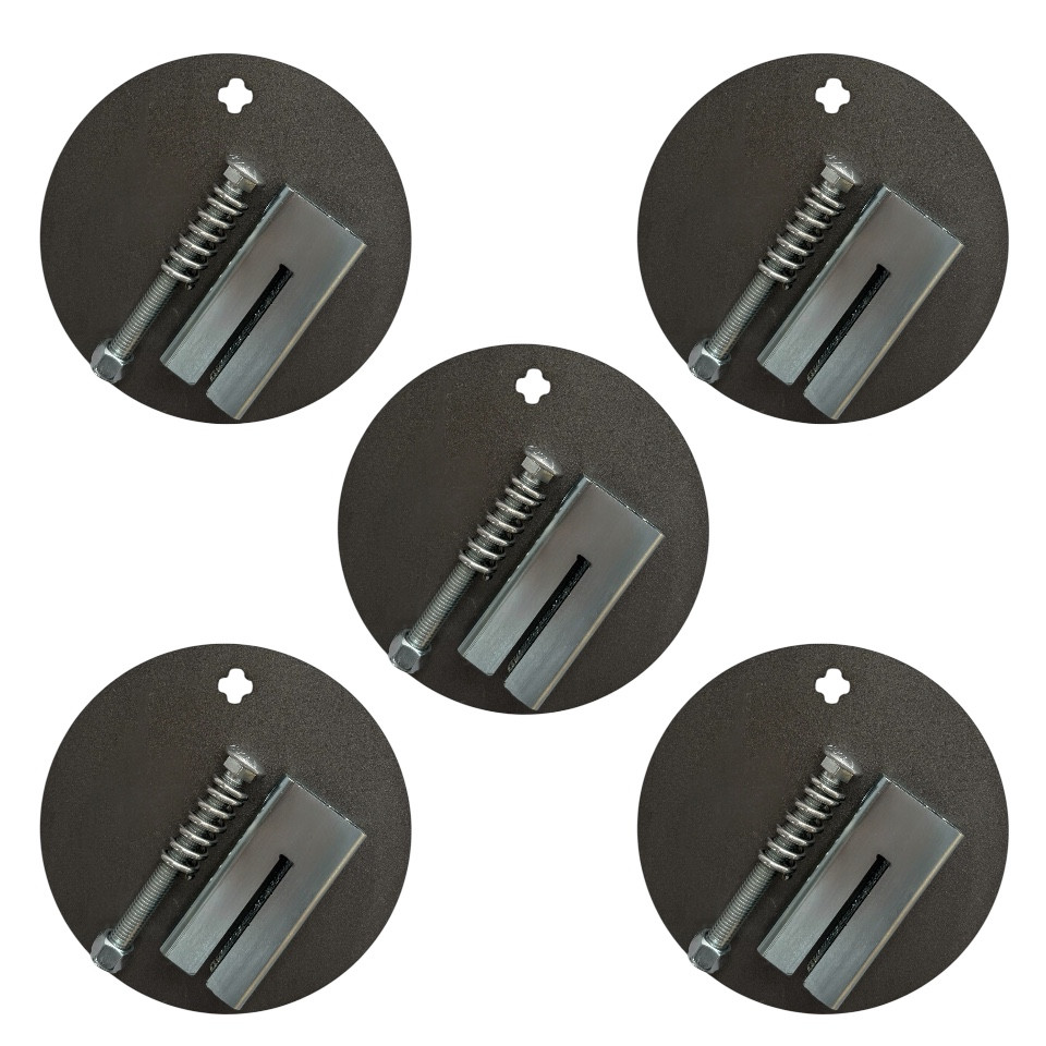 3/8" AR500 Steel 8" Static and T Post Hanger 5-Pack