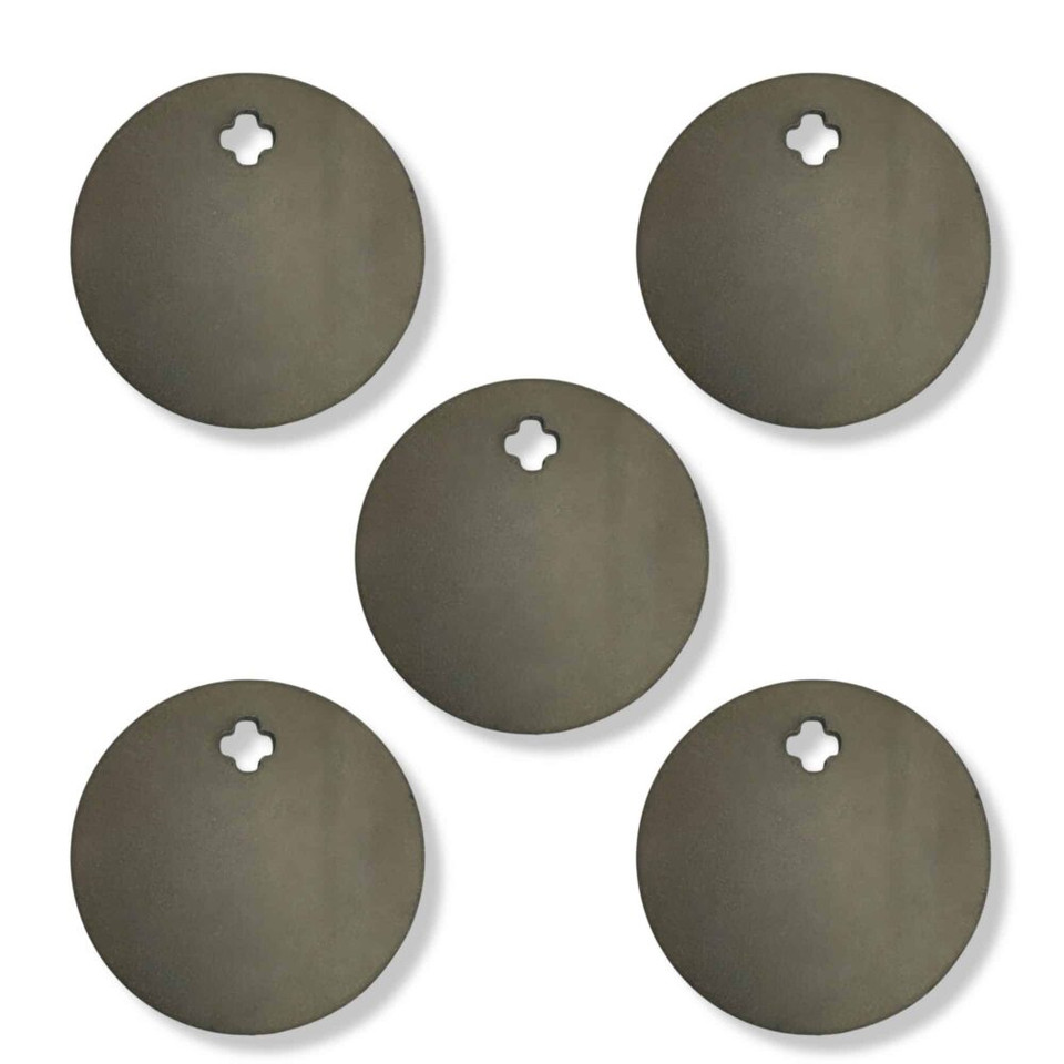 ShootSteel 3/8 inch AR500 5 inch static steel target bundle of five