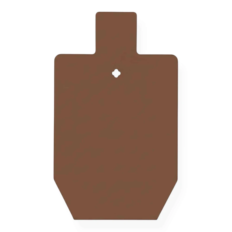 Installed AR550 steel target system mounted on static stand showing stable range setup for high-velocity .223 and 5.56 NATO firearm practice sessions