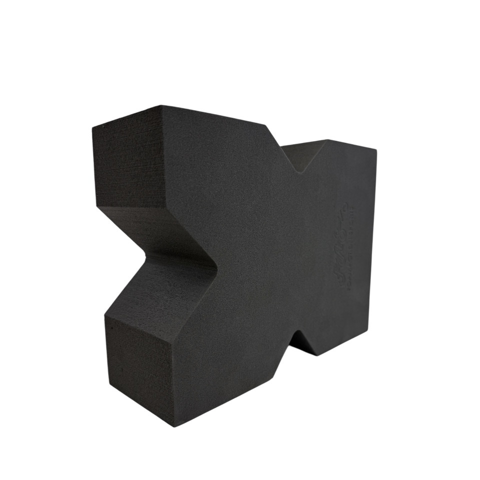 Close-up detail of dense closed-cell foam shooting rest surface showing textured structure designed for recoil absorption and weather-resistant durability.