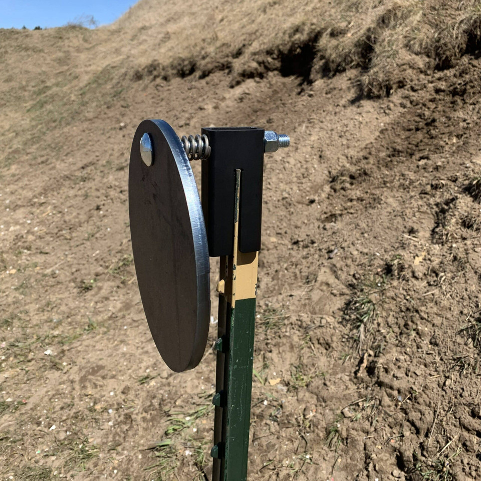 3-Pack Hardox® Crazy 8's ½” AR550 Steel Round Target and T-Post Hanger System