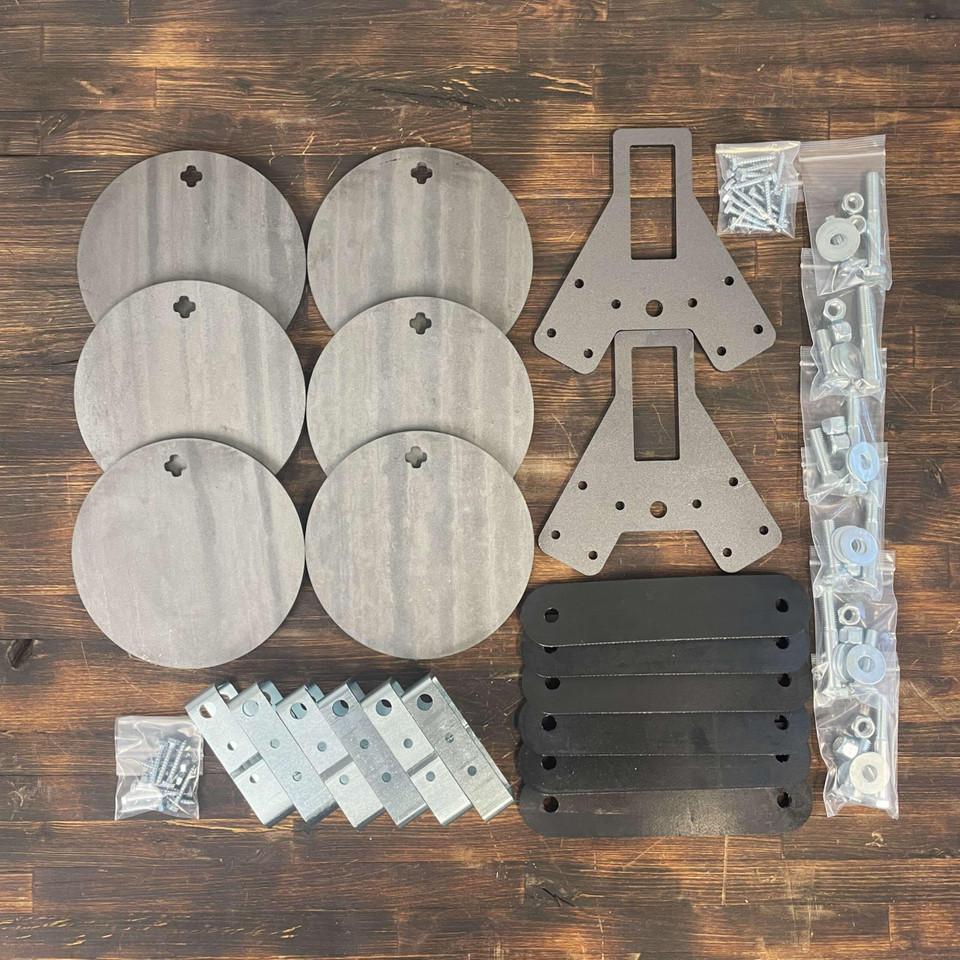 3/8" AR500 Steel Target Plate Rack – 6-Plate Reactive System