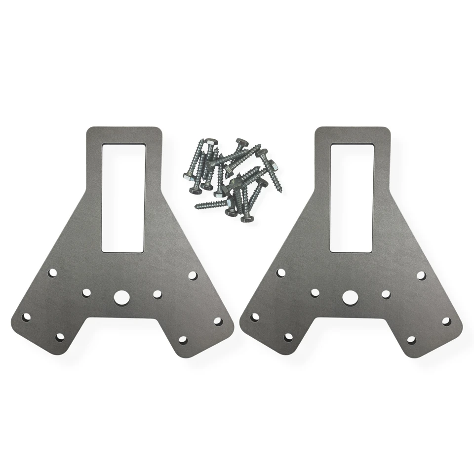 Close-up of rubber strap connection system securing AR500 plate to hanger bracket, highlighting flexible impact damping and self-healing material design.