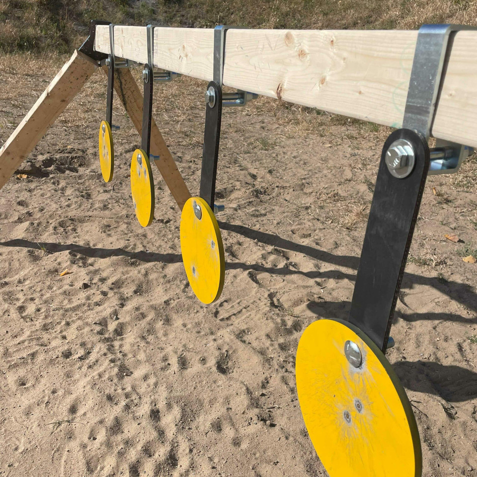 1/2" AR550 Steel Target Plate Rack – 6-Plate Reactive System