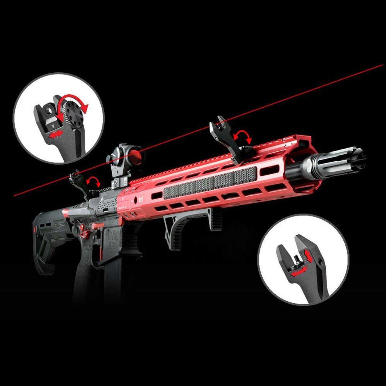 Strike Industries Sidewinder 45 Degree Offset / Co-Witness Flip-Up Sights   Strike Industries Sidewinder 45 Degree Offset / Co-Witness Flip-Up Sights