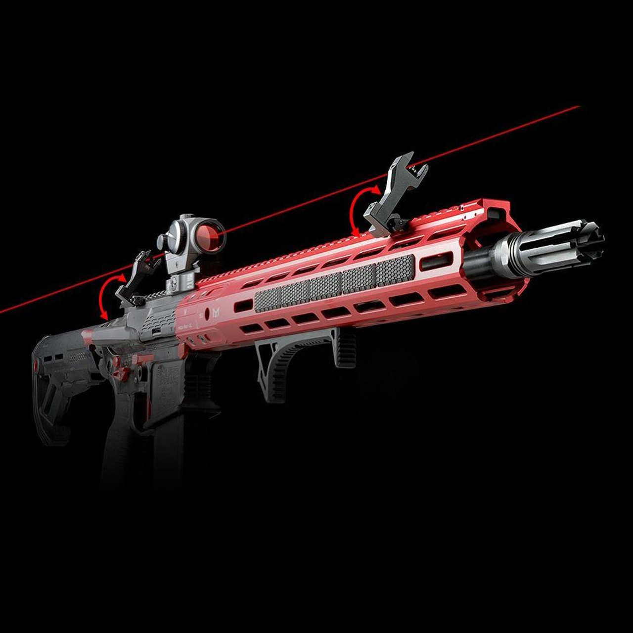 Strike Industries Sidewinder 45 Degree Offset / Co-Witness Flip-Up Sights   Strike Industries Sidewinder 45 Degree Offset / Co-Witness Flip-Up Sights