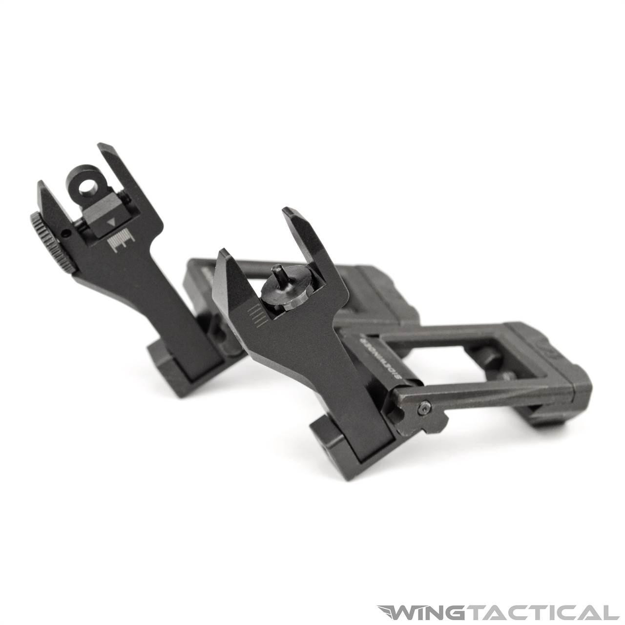 Strike Industries Sidewinder 45 Degree Offset / Co-Witness Flip-Up Sights   Strike Industries Sidewinder 45 Degree Offset / Co-Witness Flip-Up Sights
