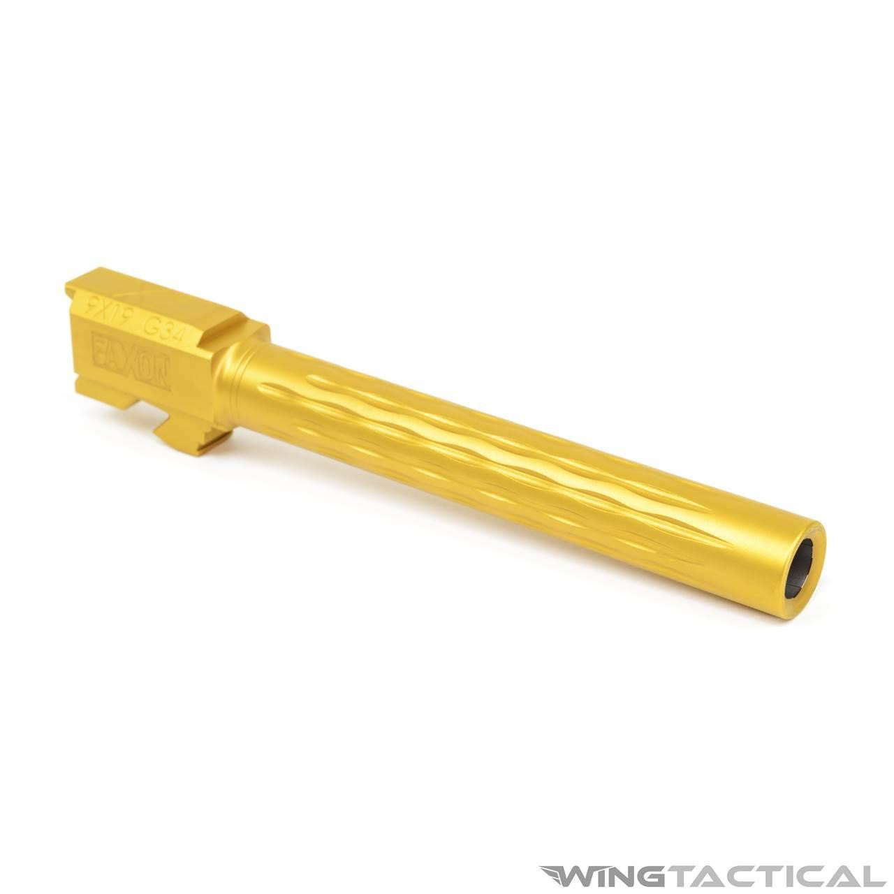 Faxon Flame Fluted Match Barrel for Glock 34 | Wing Tactical
