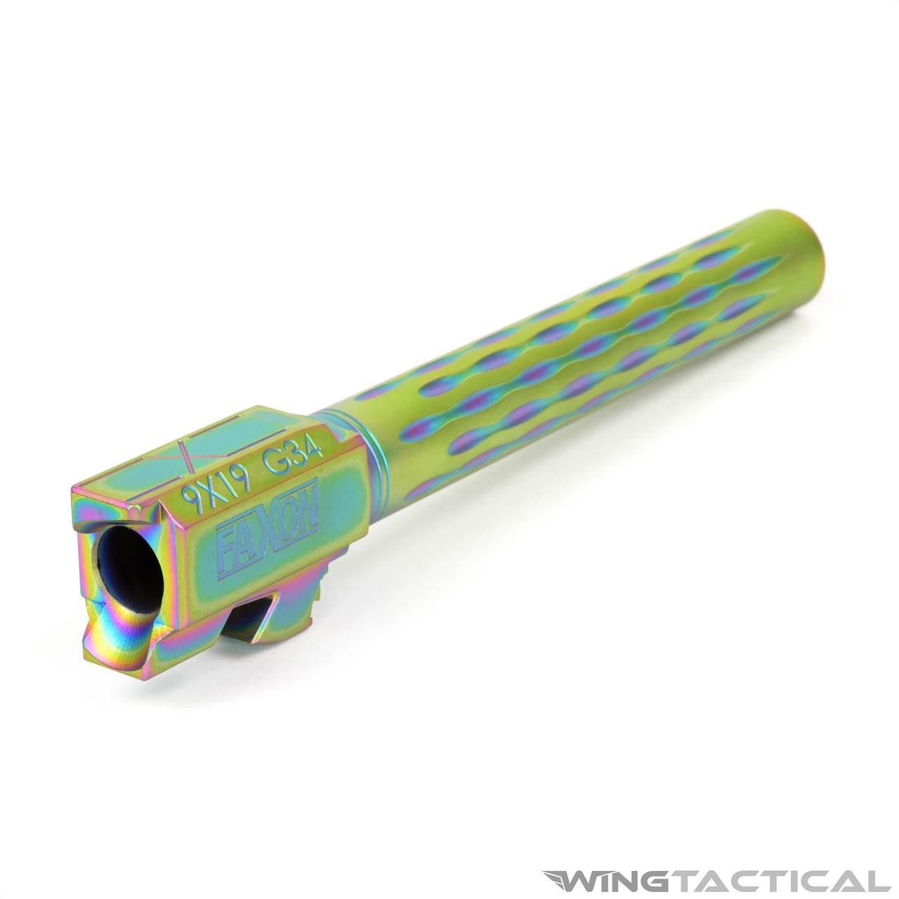 Faxon Flame Fluted Match Barrel for Glock 34 | Wing Tactical