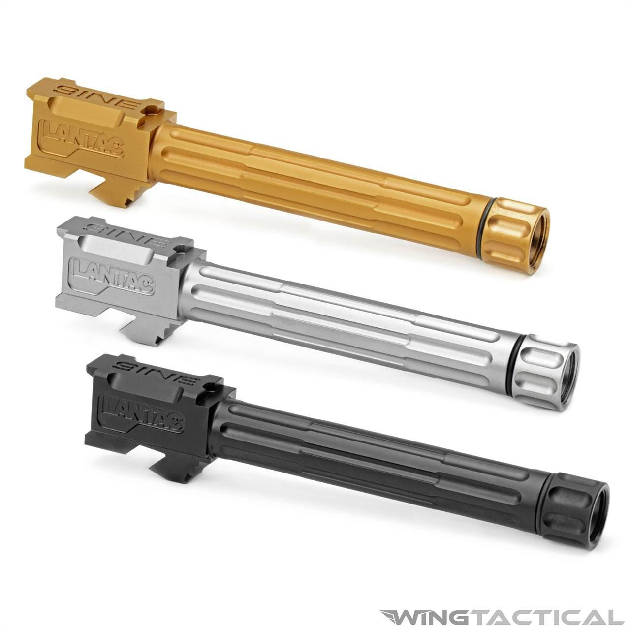 LANTAC 9INE Threaded Fluted Barrel for Glock 17   LANTAC 9INE Threaded Fluted Barrel for Glock 17