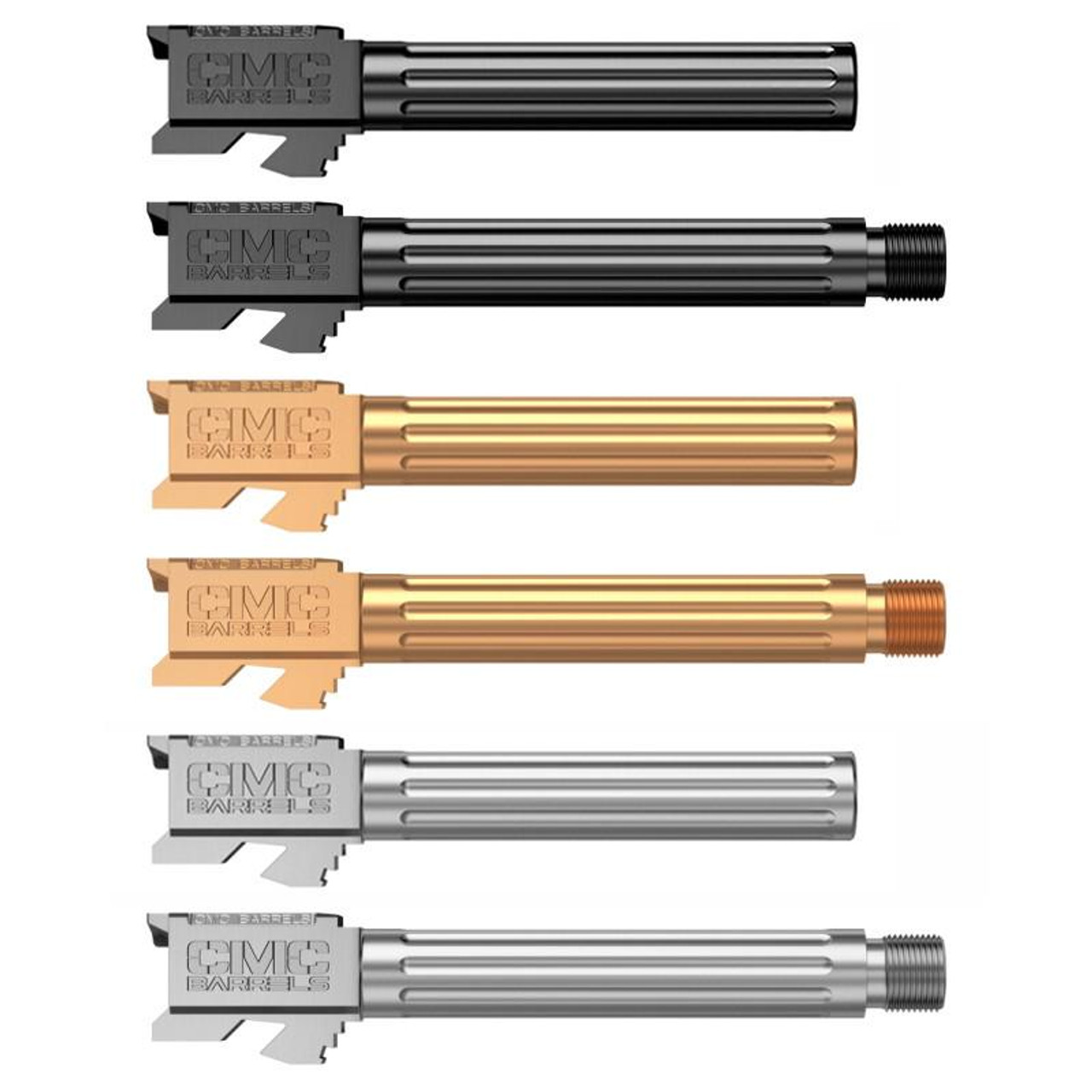 CMC Triggers CMC Match Precision Fluted Stainless Steel Barrel for Glock 17  CMC Triggers CMC Match Precision Fluted Stainless Steel Barrel for Glock 17