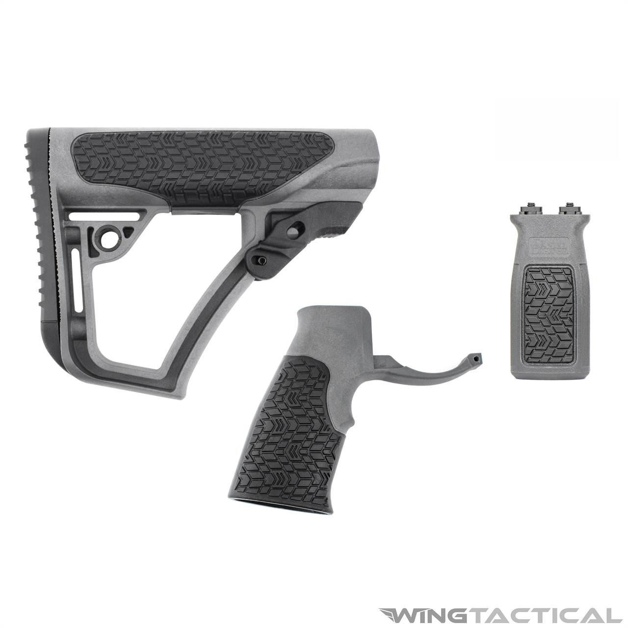 Daniel Defense AR-15 Parts Daniel Defense Buttstock, Pistol Grip, & M-LOK Foregrip Furniture Kit  Daniel Defense AR-15 Parts Daniel Defense Buttstock, Pistol Grip, & M-LOK Foregrip Furniture Kit