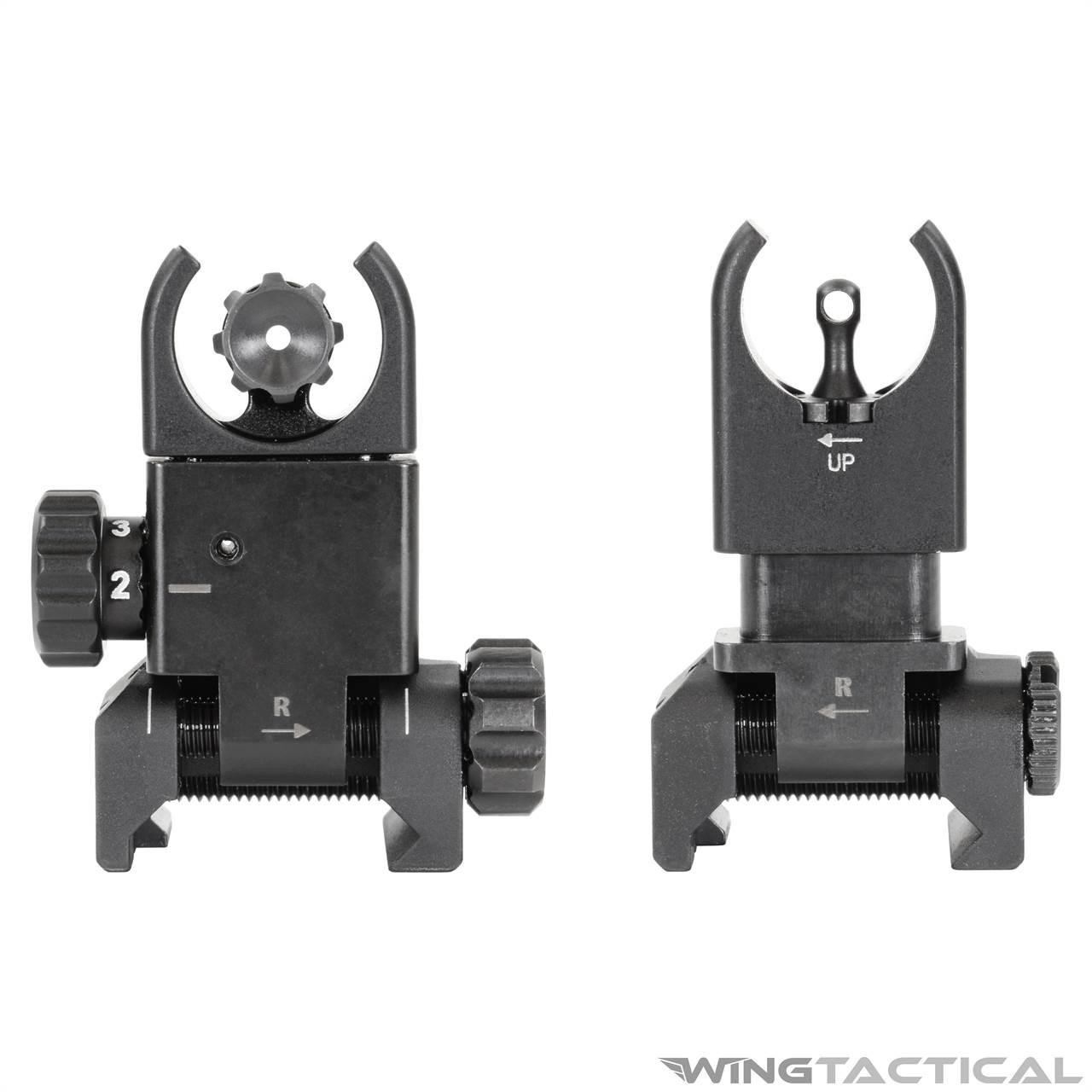 C4⭐ Ultradyne C4 Flip-Up Front and Rear Sights | Wing Tactical