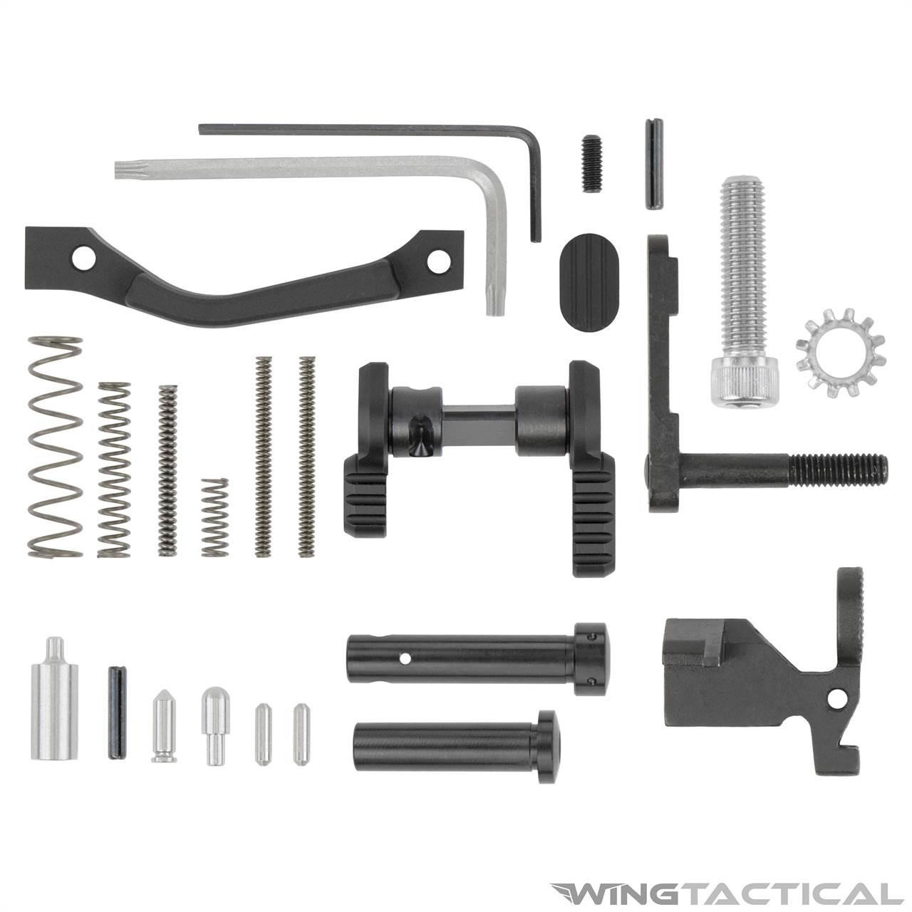 Armaspec AR-15 Lower Parts Kit Less Trigger Group & Grip | Wing