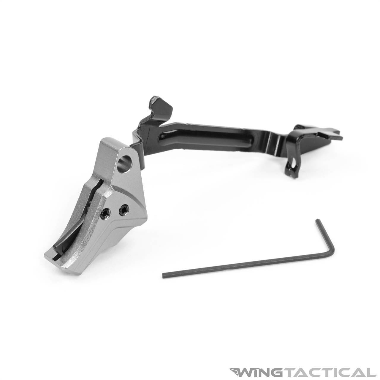 Tyrant CNC  I.T.T.S. Trigger with Black Chrome Plated Trigger Bar for Glock 