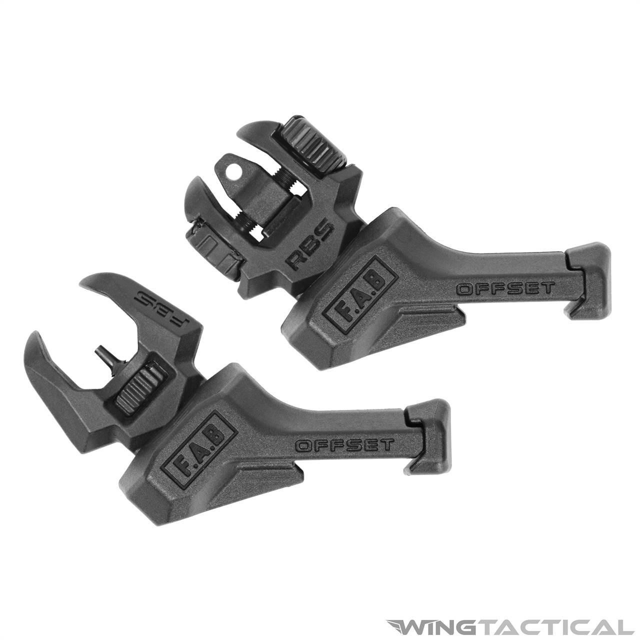 FAB Defense FRBS 45-Degree Offset Flip-Up Sight Set | Wing Tactical