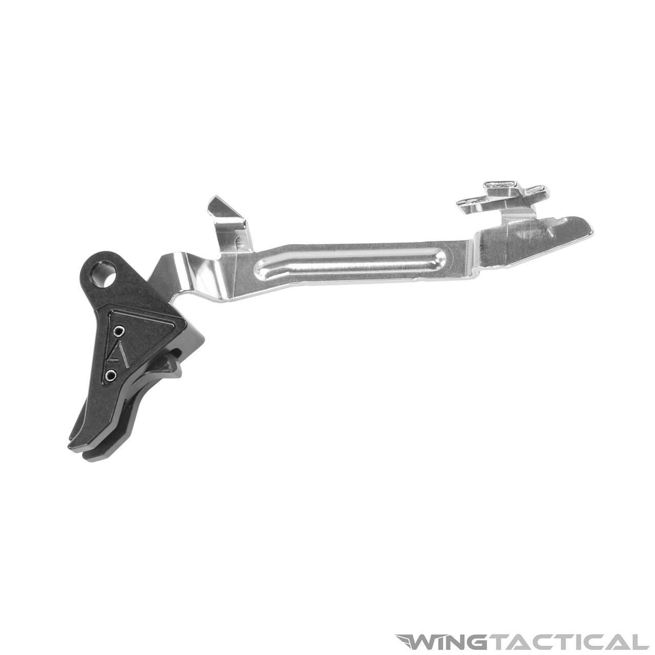 Agency Arms Flat-Faced Trigger For Glock Gen 5 - Black Aluminum Drop-In Trigger & Bar