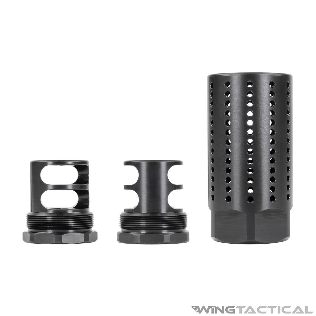 Rex Silentium MG Black Shroud 5.56 Muzzle Device Set | Wing Tactical