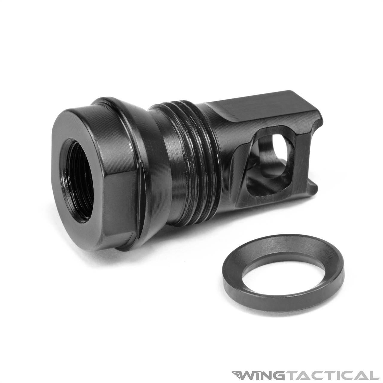 Breek Arms 2BO-S Short 9mm Muzzle Brake with Outside Thread   Breek Arms 2BO-S Short 9mm Muzzle Brake with Outside Thread