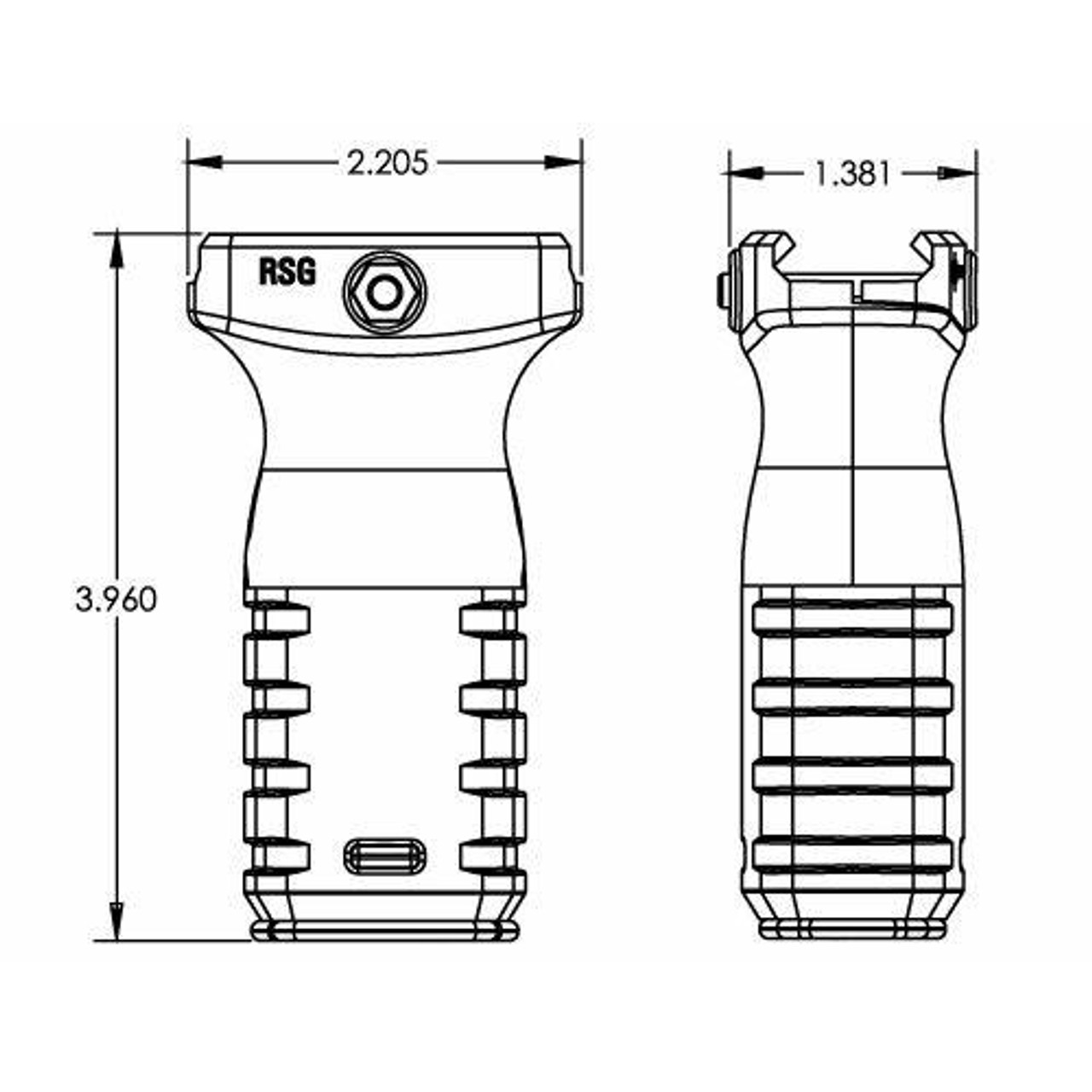 Mission First Tactical (MFT) Mission First Tactical React Short Grip (RSG)  Mission First Tactical (MFT) Mission First Tactical React Short Grip (RSG)