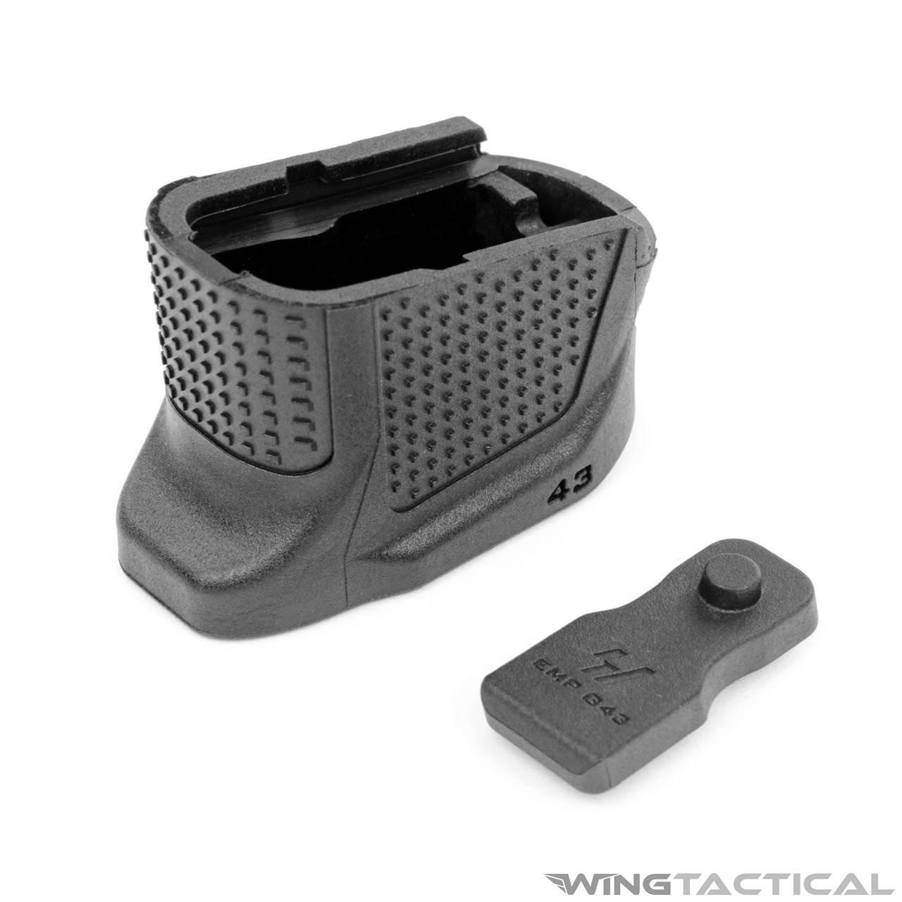 Strike Industries Enhanced Magazine Plate Extension (EMP) for Glock 43   Strike Industries Enhanced Magazine Plate Extension (EMP) for Glock 43