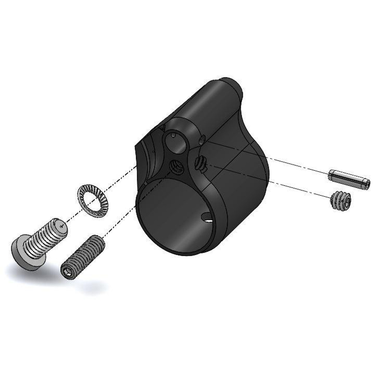 Master of Arms Titanium Adjustable Gas Block   Master of Arms Titanium Adjustable Gas Block