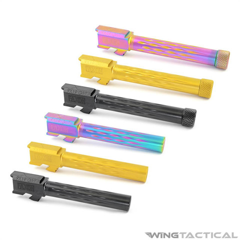 Faxon Firearms Flame Fluted Match Barrel for Glock 17   Faxon Firearms Flame Fluted Match Barrel for Glock 17