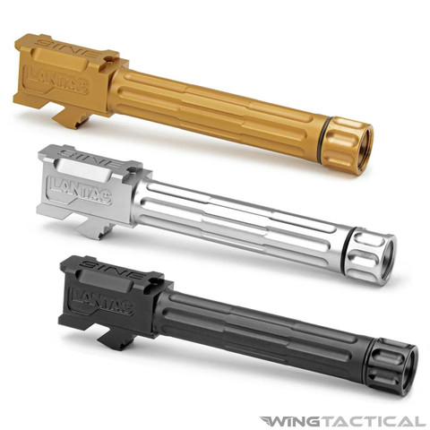LANTAC 9INE Threaded Fluted Barrel for Glock 19   LANTAC 9INE Threaded Fluted Barrel for Glock 19