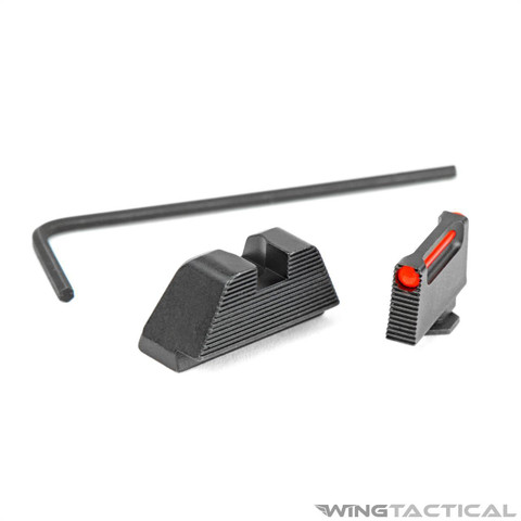 L2D Combat Co-Witness / Suppressor Height Fiber Optic Sights for Glock   L2D Combat Co-Witness / Suppressor Height Fiber Optic Sights for Glock