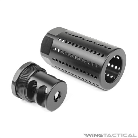  Rex Silentium MG Black Shroud .308 Muzzle Device Set 