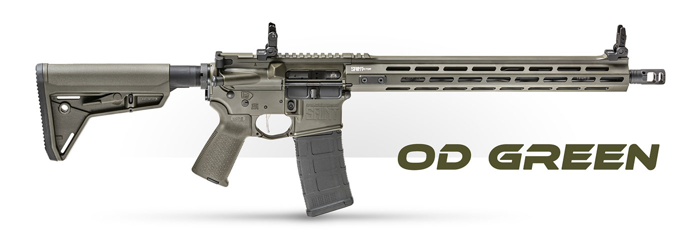  An AR-15 with OD Green components