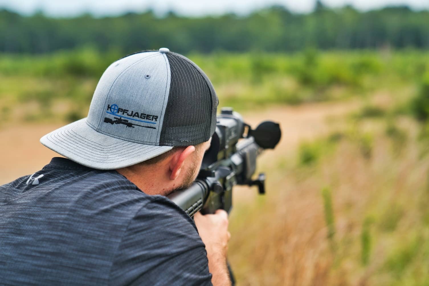 man holding a rifle for competitive shooting